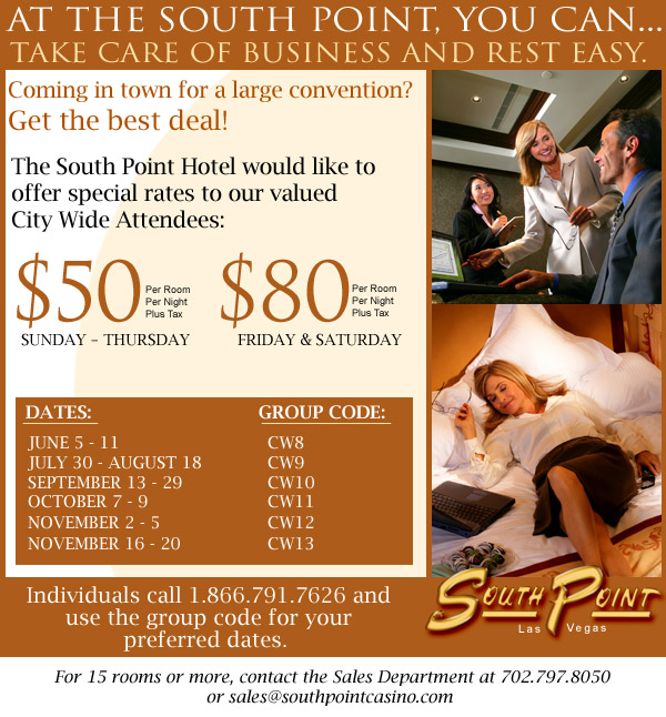 At South Point You Can Take Care of Business and Rest Easy