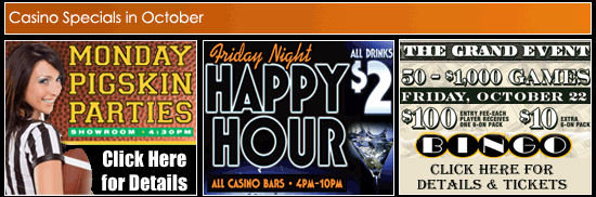 Casino Specials in October