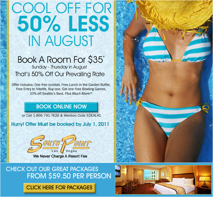 Cool Off for 50% Less - Book A Room for $35