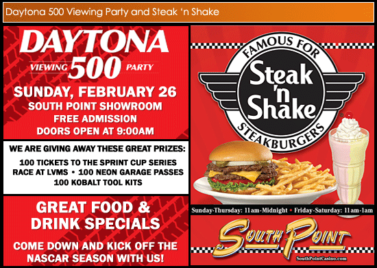 Daytona 500 Party - Steak 'n Shake
